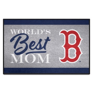 Wholesale-Boston Red Sox Starter Mat - World's Best Mom MLB Accent Rug - 19" x 30" SKU: 34090