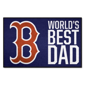 Wholesale-Boston Red Sox World's Best Dad Starter Mat MLB Accent Rug - 19" x 30" SKU: 31117