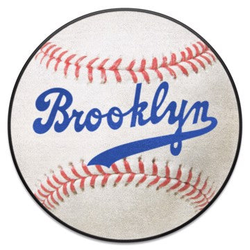 Wholesale-Brooklyn Dodgers Baseball Mat - Retro Collection MLB Accent Rug - Round - 27" diameter SKU: 1809