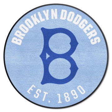 Wholesale-Brooklyn Dodgers Roundel Mat - Retro Collection MLB Accent Rug - Round - 27" diameter SKU: 1803