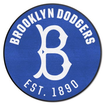 Wholesale-Brooklyn Dodgers Roundel Mat - Retro Collection MLB Accent Rug - Round - 27" diameter SKU: 1872