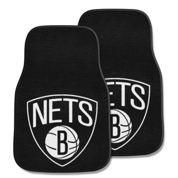 Wholesale-Brooklyn Nets 2-pc Carpet Car Mat Set NBA Auto Floor Mat - 2 piece Set - 17" x 27" SKU: 9341