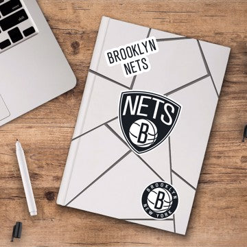 Wholesale-Brooklyn Nets Decal 3-pk NBA 3 Piece - 5” x 6.25” (total) SKU: 63297