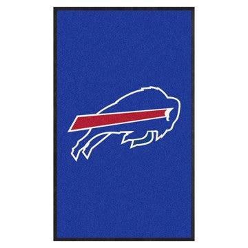 Wholesale-Buffalo Bills 3X5 High-Traffic Mat with Durable Rubber Backing NFL Commercial Mat - Portrait Orientation - Indoor - 33.5" x 57" SKU: 7781