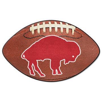 Wholesale-Buffalo Bills Football Mat - Retro Collection NFL Accent Rug - Shaped - 20.5" x 32.5" SKU: 32558