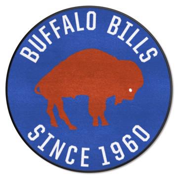 Wholesale-Buffalo Bills Roundel Mat - Retro Collection NFL Accent Rug - Round - 27" diameter SKU: 32561