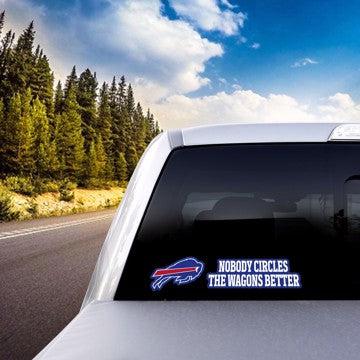 Wholesale-Buffalo Bills Team Slogan Decal NFL 2 piece - 3” x 12” (total) SKU: 61371