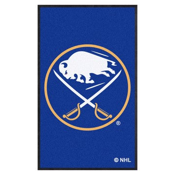 Wholesale-Buffalo Sabres 3X5 High-Traffic Mat with Rubber Backing NHL Commercial Mat - Portrait Orientation - Indoor - 33.5" x 57" SKU: 12836