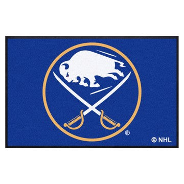 Wholesale-Buffalo Sabres 4X6 High-Traffic Mat with Rubber Backing NHL Commercial Mat - Landscape Orientation - Indoor - 43" x 67" SKU: 12837