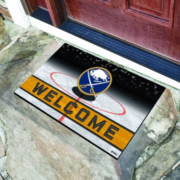 Wholesale-Buffalo Sabres Crumb Rubber Door Mat NHL Outdoor Door Mat - 18" x 30" SKU: 21264