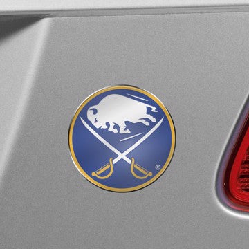 Wholesale-Buffalo Sabres Embossed Color Emblem NHL Exterior Auto Accessory - Aluminum Color SKU: 60479