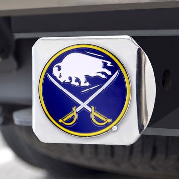 Wholesale-Buffalo Sabres Hitch Cover NHL Color Emblem on Chrome Hitch - 3.4" x 4" SKU: 22758
