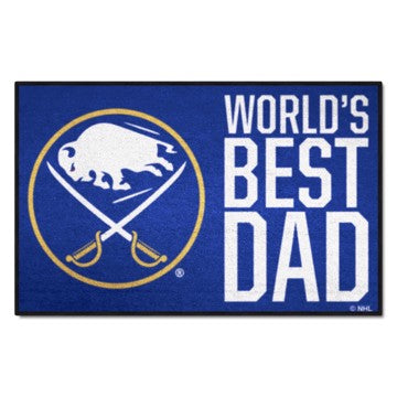 Wholesale-Buffalo Sabres Starter Mat - World's Best Dad NHL Accent Rug - 19" x 30" SKU: 31147