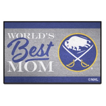 Wholesale-Buffalo Sabres Starter Mat - World's Best Mom NHL Accent Rug - 19" x 30" SKU: 34140