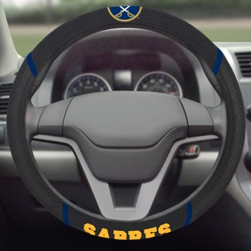 Wholesale-Buffalo Sabres Steering Wheel Cover NHL Universal Fit - 15" x 15" SKU: 14843