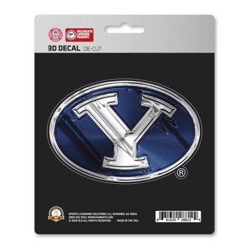 Wholesale-BYU 3D Decal Brigham Young University 3D Decal 5” x 6.25” - "Y" Logo SKU: 62805