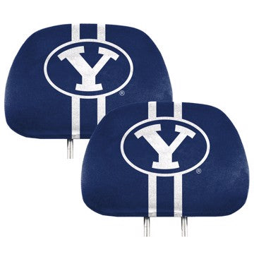 Wholesale-BYU Printed Headrest Cover Brigham Young Printed Headrest Cover 14” x 10” - "Oval Y" Primary Logo SKU: 62040