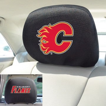 Wholesale-Calgary Flames Headrest Cover NHL Universal Fit - 10" x 13" SKU: 16994