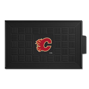 Wholesale-Calgary Flames Medallion Door Mat NHL Outdoor Door Mat - 19.5" x 31" SKU: 11488