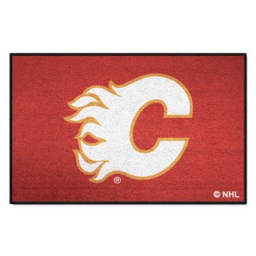 Wholesale-Calgary Flames Starter Mat NHL Accent Rug - 19" x 30" SKU: 10601