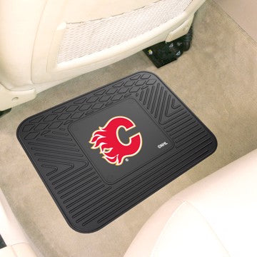 Wholesale-Calgary Flames Utility Mat NHL Back Seat Car Floor Mats - 1 Piece - 14" x 17" SKU: 10762