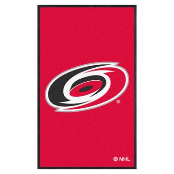 Wholesale-Carolina Hurricanes 3X5 High-Traffic Mat with Rubber Backing NHL Commercial Mat - Portrait Orientation - Indoor - 33.5" x 57" SKU: 12840