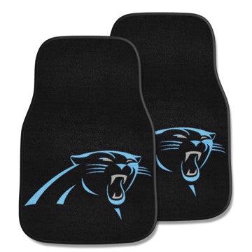 Wholesale-Carolina Panthers 2-pc Carpet Car Mat Set NFL Auto Floor Mat - 2 piece Set - 17" x 27" SKU: 5697