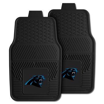 Wholesale-Carolina Panthers 2-pc Vinyl Car Mat Set NFL Auto Floor Mat - 2 piece Set - 17" x 27" SKU: 8889