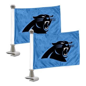 Wholesale-Carolina Panthers Ambassador Flags NFL Mini Auto Flags - 2 Piece - 4" x 6" SKU: 61860