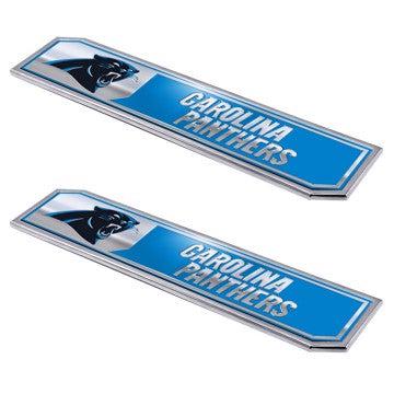 Wholesale-Carolina Panthers Embossed Truck Emblem 2-pk NFL Exterior Auto Accessory - Aluminum - 2 Piece Set SKU: 60800