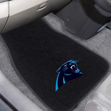 Wholesale-Carolina Panthers Embroidered Car Mat Set NFL Auto Floor Mat - 2 piece Set - 17" x 25.5" SKU: 17130