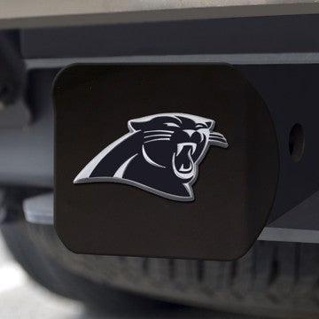 Wholesale-Carolina Panthers Hitch Cover NFL Chrome Emblem on Black Hitch - 3.4" x 4" SKU: 21500