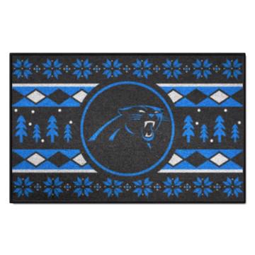 Wholesale-Carolina Panthers Holiday Sweater Starter Mat NFL Accent Rug - 19" x 30" SKU: 26194