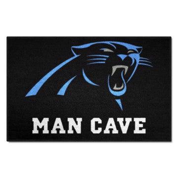 Wholesale-Carolina Panthers Man Cave Starter NFL Accent Rug - 19" x 30" SKU: 14277