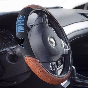Wholesale-Carolina Panthers Sports Grip Steering Wheel Cover NFL Universal Fit - 14.5" to 15.5" SKU: 62087