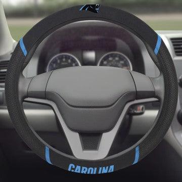 Wholesale-Carolina Panthers Steering Wheel Cover NFL Universal Fit - 14.5" to 15.5" SKU: 21366