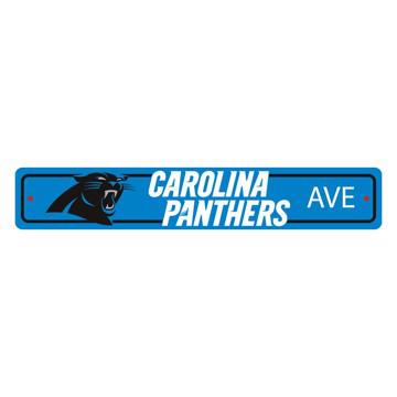 Wholesale-Carolina Panthers Team Color Street Sign Décor 4in. X 24in. Lightweight NFL Lightweight Décor - 4" X 24" SKU: 32204