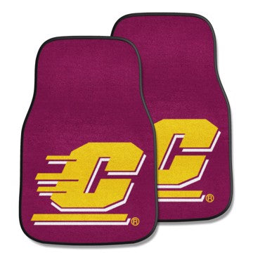 Wholesale-Central Michigan Chippewas 2-pc Carpet Car Mat Set 17in. x 27in. - 2 Pieces SKU: 5207