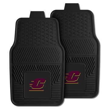Wholesale-Central Michigan Chippewas 2-pc Vinyl Car Mat Set 17in. x 27in. - 2 Pieces SKU: 13286