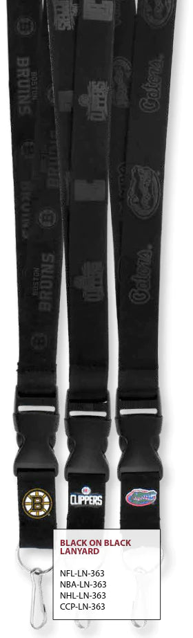 {{ Wholesale }} Central Michigan Chippewas Black on Black Lanyards 