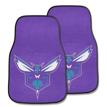 Wholesale-Charlotte Hornets 2-pc Carpet Car Mat Set NBA Auto Floor Mat - 2 piece Set - 17" x 27" SKU: 9216