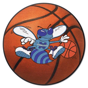 Wholesale-Charlotte Hornets Basketball Mat - Retro Collection NBA Accent Rug - Round - 27" diameter SKU: 35246