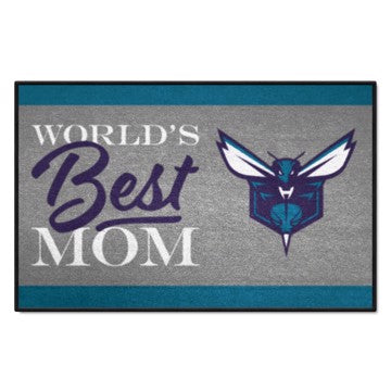 Wholesale-Charlotte Hornets Starter Mat - World's Best Mom NBA Accent Rug - 19" x 30" SKU: 34172
