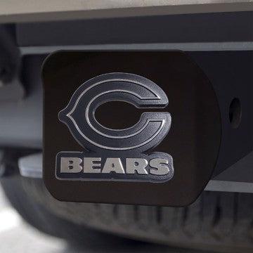 Wholesale-Chicago Bears Black Hitch Cover NFL Chrome Emblem on Black Hitch - 3.4" x 4" SKU: 28684