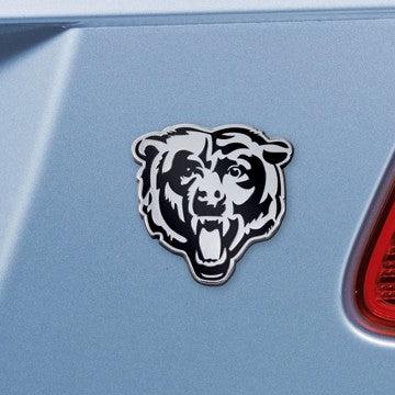 Wholesale-Chicago Bears Emblem - Chrome NFL Exterior Auto Accessory - Chrome Emblem - 2" x 3.2" SKU: 15607