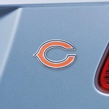 Wholesale-Chicago Bears Emblem - Chrome NFL Exterior Auto Accessory - Color Emblem - 3.2" x 3" SKU: 22542