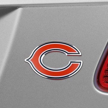 Wholesale-Chicago Bears Embossed Color Emblem NFL Exterior Auto Accessory - Aluminum Color SKU: 60450