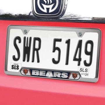 Wholesale-Chicago Bears Embossed License Plate Frame NFL Exterior Auto Accessory - 6.25" x 12.25" SKU: 61947