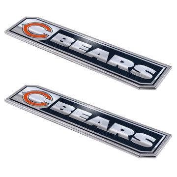 Wholesale-Chicago Bears Embossed Truck Emblem 2-pk NFL Exterior Auto Accessory - Aluminum - 2 Piece Set SKU: 60801