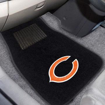 Wholesale-Chicago Bears Embroidered Car Mat Set NFL Auto Floor Mat - 2 piece Set - 17" x 25.5" SKU: 10343